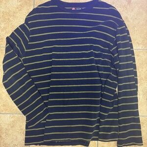 Navy and yellow long sleeve